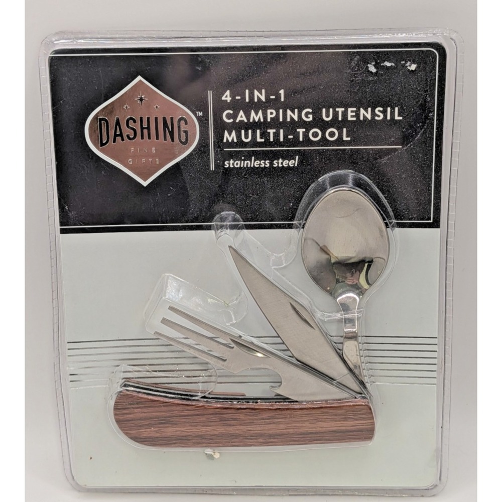Dashing 4 In 1 Camping Utensil Multi Tool Spoon/ Fork/ Knife/Bottle Opener  NEW